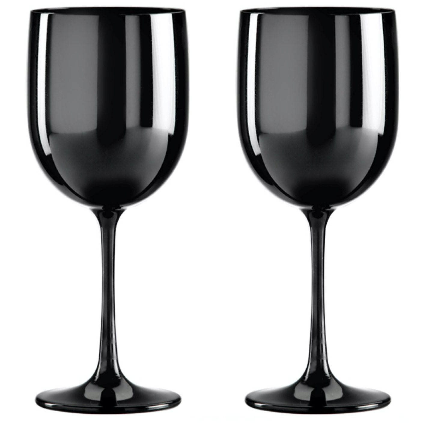Wat leuk Netto Ingang Plastic Wijnglas 48cl Zwart Polycarbonaat Onbreekbaar