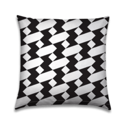 Buitenkussen Black and White Geometric