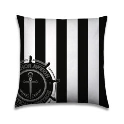 Bootkussen Nautical Black anchor