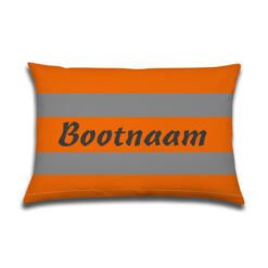 Bootkussens met naam Oranje Grijs