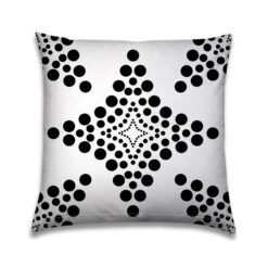 Buitenkussen Zwart-wit 005 Dots in Stervorm
