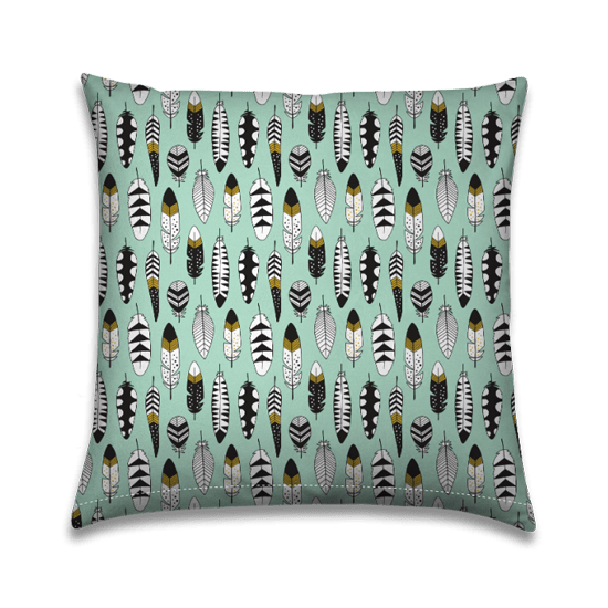 Einde Socialistisch injecteren Tuinkussen Graphic feathers on mint | Sierkussen | Design Heleen van den  Thillart