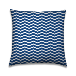 Buitenkussen donker blauw zigzag